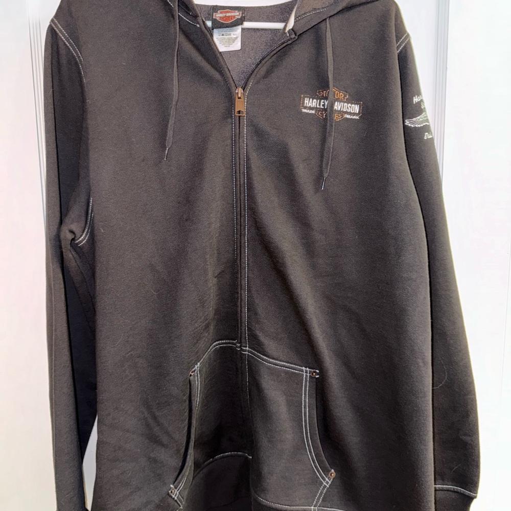 Harley-Davidson Black Zip-Up Men's Sweater